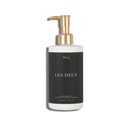 Les Deux Body Wash - Nourishing & Hydrating Natural Body Cleanser with Niacinamide, Probiotics, Rosehip & Marula Oils, No 3 - (Santal, Vetiver, Eucalyptus). Sulfate Free Body Wash