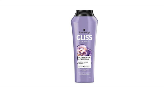 Schwarzkopf Gliss Shampoo Blonde Hair Perfector, Enhances & Maintains Blonde Tones, Neutralizes Brassiness, with Keratin & Purple Pigments, for Natural, Dyed & Highlighted Blonde Hair, 250 ml