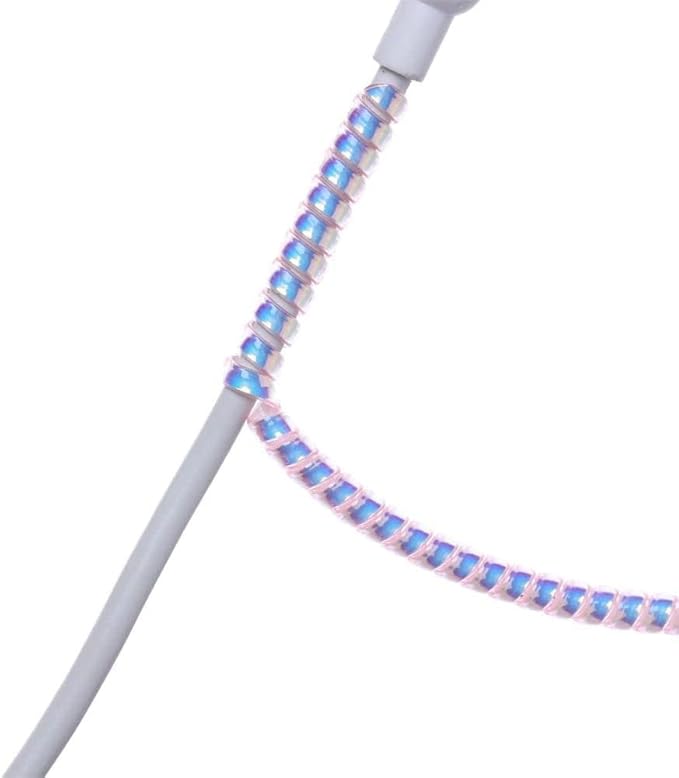 HODASHI Spiral Cable Protector, 1.5m (4.92ft), White