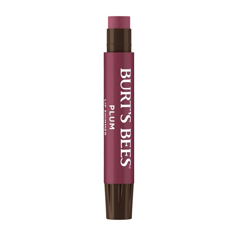 Burt's Bees Lip Shimmer - 100% Natural Moisturizing Lip Color in Plum | 1 Tube