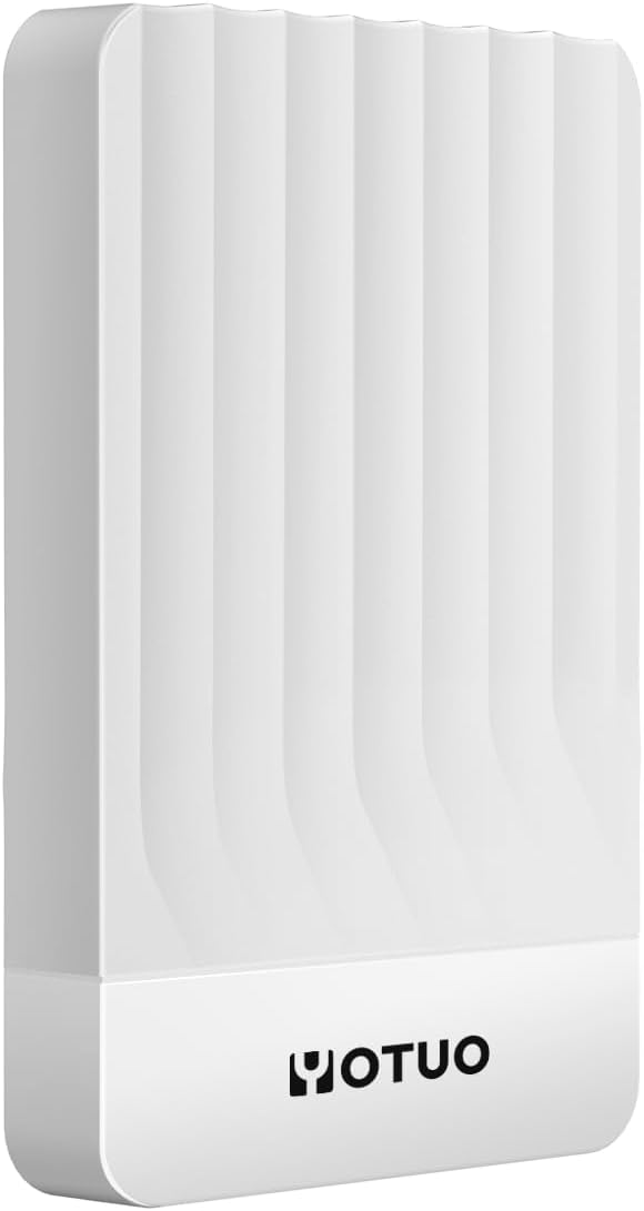 YOTUO 1TB External Hard Drive, Portable Storage Expansion HDD, USB 3.0 & USB-C for PC, Mac, Desktop, Laptop, Smartphone, PS4, Xbox One, Xbox 360, Office & Game, White