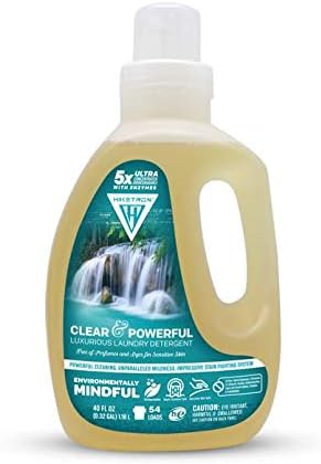 Hiketron Clear & Powerful Unscented Liquid Laundry Detergent, 5x Ultra Concentrated, Tough Stains Remover, (40 Fl Oz, Pack of 1)