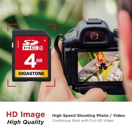 GIGASTONE 4GB SD Card 50 Pack SDHC UHS-I Class 4 Memory Card for Photo Video Music Voice File DSLR Camera DSC Camcorder Recorder Playback PC Mac POS 50pcs in Pack (Pack of 50), with 50 Mini Cases