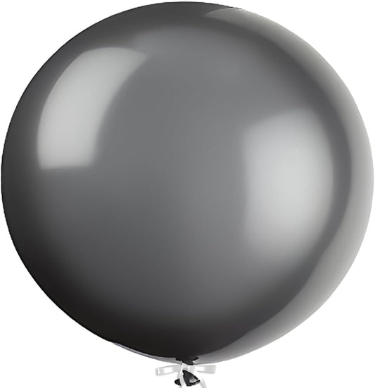 Phantom Black Latex Balloons - Vibrant 36" Pack of 6 for Birthdays, Graduations & Special Events