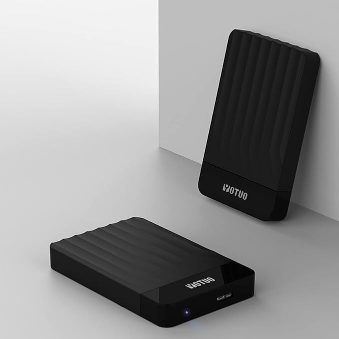 YOTUO 500GB External Hard Drive, Portable Storage Expansion HDD, USB 3.0 & USB-C for PC, Mac, Desktop, Laptop, Smartphone, PS4, Xbox One, Xbox 360, Office & Game, Black
