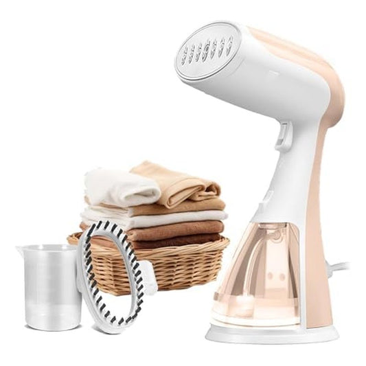 Portable Handheld Steamer for Clothes - 1350W Hand Held Clothes Steamer 15S Fast Heat-up, Heat-Resistant Steam Iron Remove Wrinkles for All Fabrics, 300ml Tank for Travel/Hotel