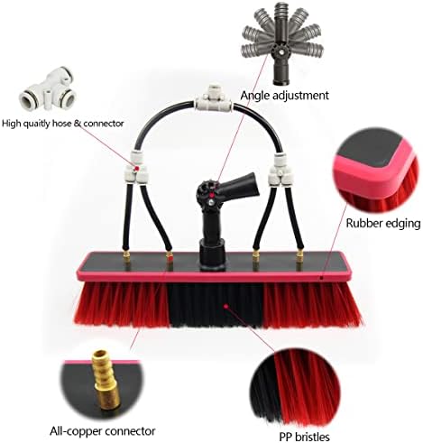 Water Fed Pole Telescopic Outdoor Window Cleaner, Conservatory Roof Cleaner/Water Fed Extendable Brush/Window Clean Kit Roof Cleaning Tools with 20m Water Supply Hose,36FT/10.8M