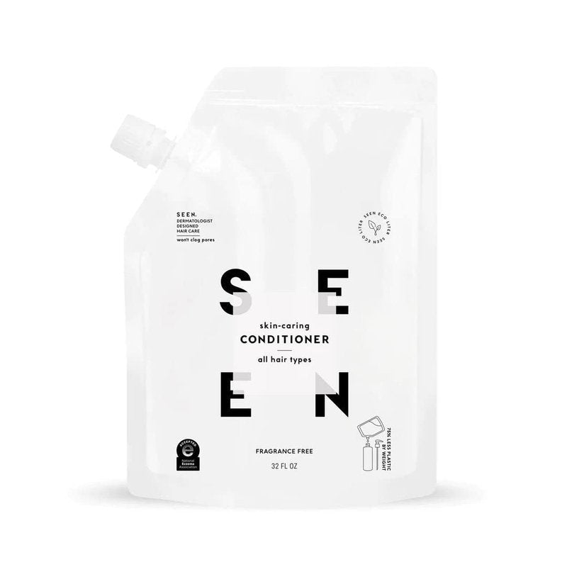 SEEN Conditioner Eco-Refill - Fragrance-Free Non-Comedogenic Hair Care for Sensitive Skin | 16 oz