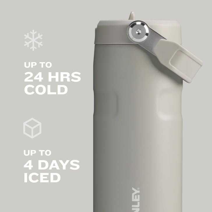 Stanley IceFlow Flip Straw 2.0 Water Bottle - 24 OZ Insulated Stainless Steel | Lightweight & Leak-Resistant | BPA-Free | Lilac