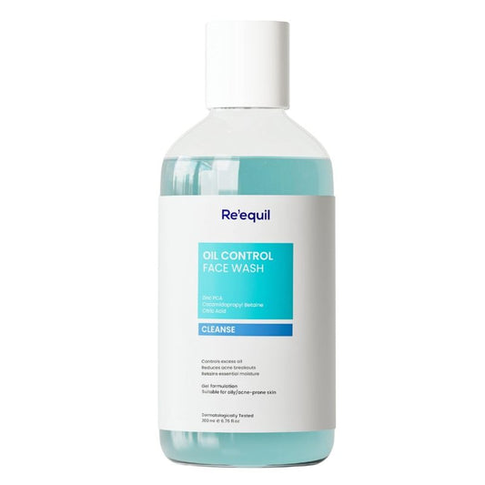 Re'equil Oil Control Face Wash | Soap & Sulphate Free Face Wash with Zinc PCA | Controls Excessive Oil Production | For Oily Acne Prone Skin | 200 ml