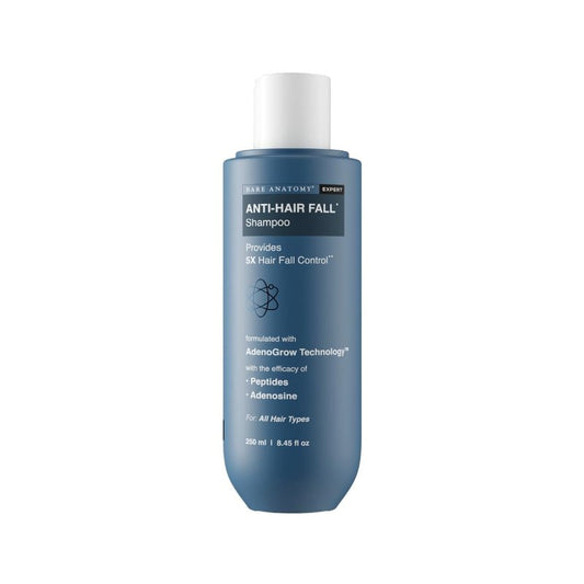 Anti-Hair Fall Shampoo - 5X Control with Adenosine & Peptides | Strengthens Roots | pH 4.6 | 250ml