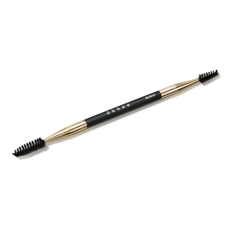 SOO ADOR okhee Dual Spoolie Brush NUN10 – Professional Korean Makeup Brush, Dual-Sided Brow & Lash Spoolie for Groomed Eyebrows, Clump-Free Lashes & Polished Finish