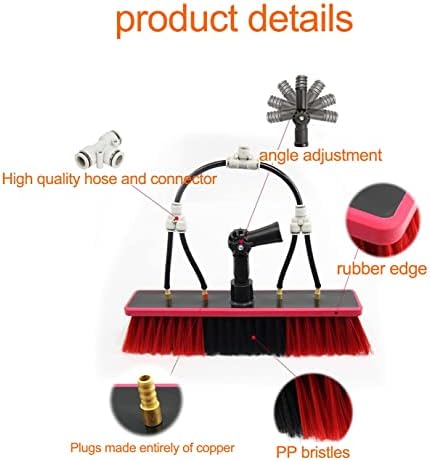 Glass Cleaning Brush Home Water Fed Telescopic Pole Kit Solar Panel Brush Rotating for Photovoltaic Panelï¼10m Telescopic Window Cleaning Pole with Extendable Solar Panel Brush Easy Install W