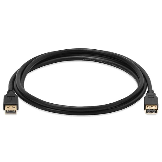 Cmple - USB Extension Cable 6ft Type A USB Male to Female USB 3.0 Cable for External Hard Drive, Keyboard, Webcam, USB Hub, Flash Drive - Black