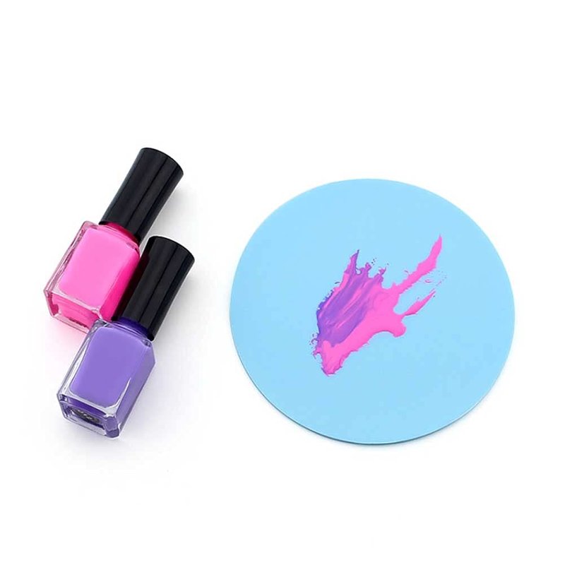 Silicone Nail Art Palette Set - 6 Pcs Color Mixing Mat for Painting & Manicure | Ideal for Nail Polish Mixing