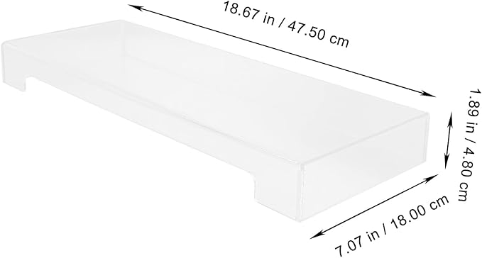 DOITOOL Keyboard Protective Case Dust Hood Transparent Cover for Household Keyboards 18.89X7.08X1.96In Protects against Dust Water Pets and Spills