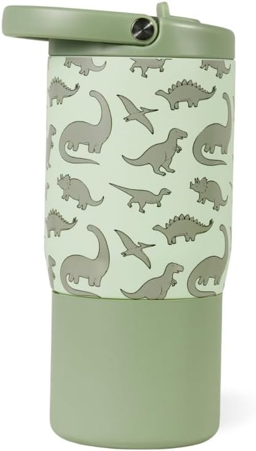 HydroJug Kids 14 Oz Stainless Steel Water Bottle - Insulated, Leakproof, BPA-Free | Durable Dinosaur Design
