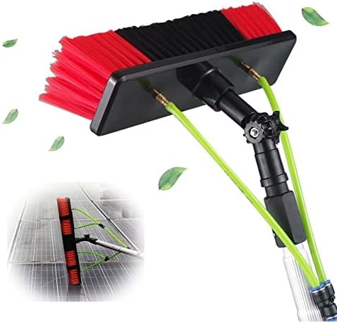 Telescopic Window Cleaning Pole with 30CM Brush Head Ideal for Cleaning Photovoltaic Panels Solar Panels and More 5m Extendable Pole for Easy Rea and Efficient Cleaning