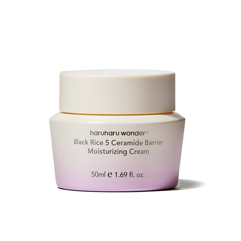 HARUHARU wonder Black Rice 5 Ceramide Barrier Moisturizing Cream 1.69 fl oz, Barrier Repair, Ceramides, Dry Skin Care, Long-Lasting Hydration, Soothing Nourishing, Lightweight, Vegan