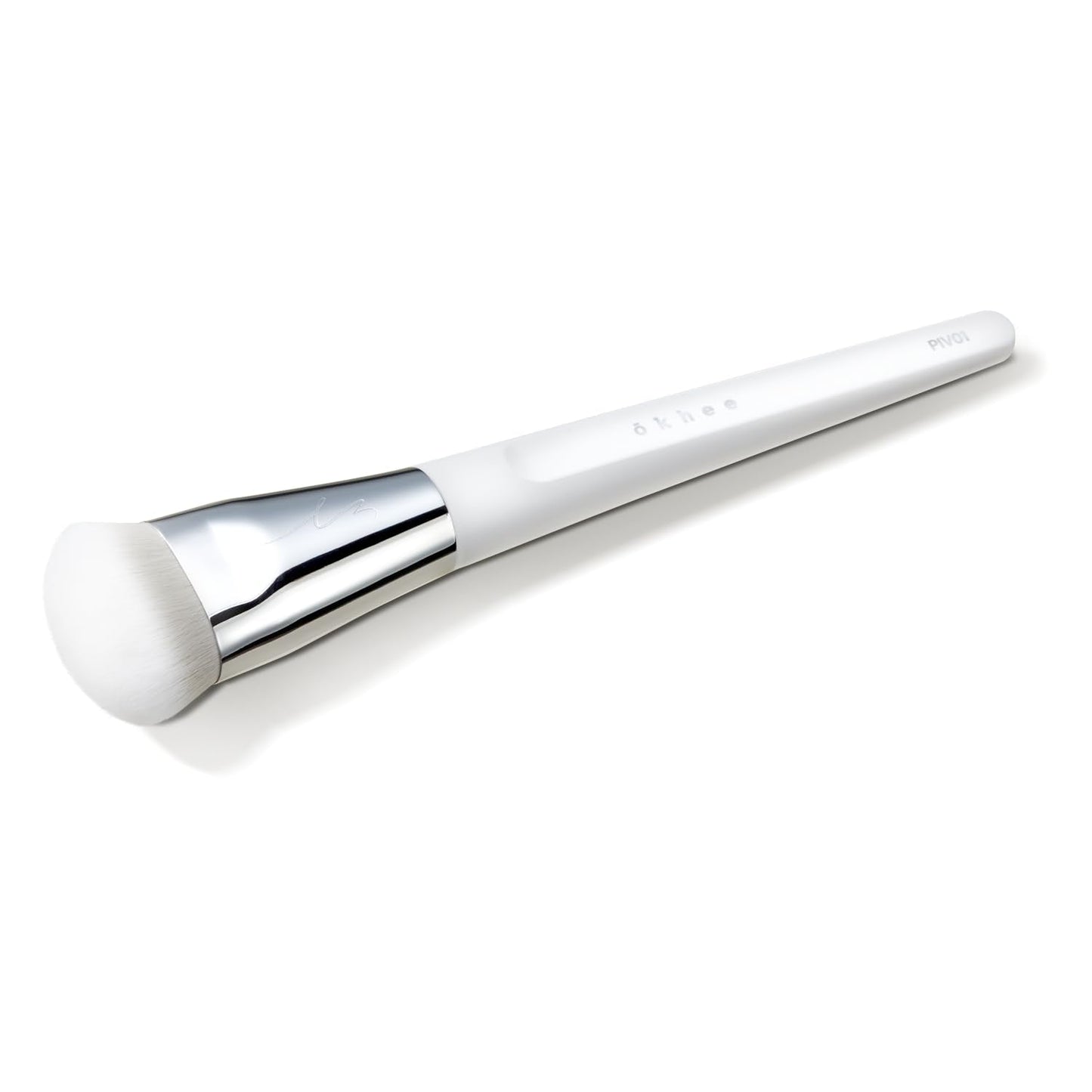[SOO ADOR] okhee WHITE JADE Foundation Brush PIV01 - Flawless and Smooth Foundation Application for Radiant Skin | Designed by K-Pop Makeup Expert Seo Ok | Makeup Brush Base Brush