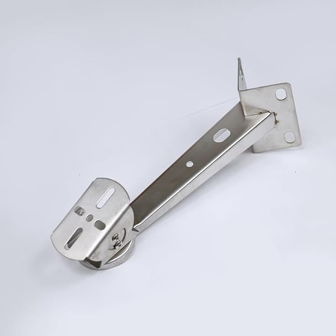 ZT-NET ZT-NET Security Camera Corner Pole Mounting Bracket Stainless Steel Mount with Extension Arm for Surveillance Systems Compatible with CCTV IP Cameras Indoor and Outdoor (Not Included Camera