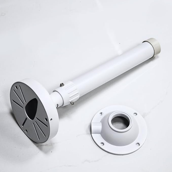 ZT-NET ZT-NET Extendable Pole Mount for Security Surveillance Cameras, Ceiling/Wall Mounting Bracket for Bullet Camera,Solid Metal (11.8-23.6 inch)