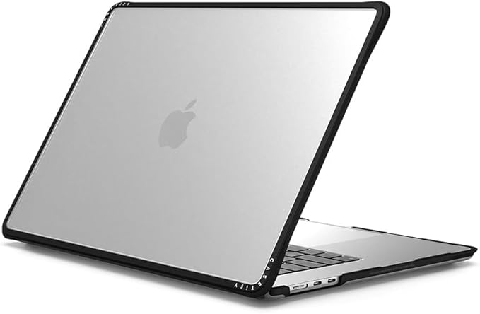 CASETiFY Impact MacBook Air 15" (M2-M5) Case [Cushioned Impact Corners/Scratch-Resistant/Anti-Slip Grip] - Clear Black