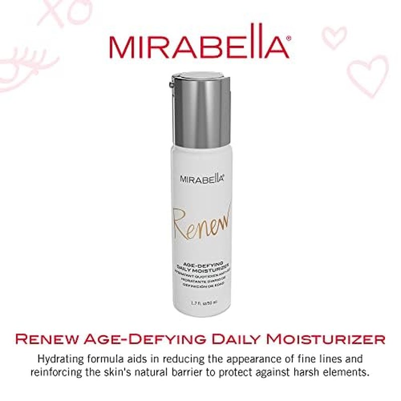 Mirabella Age-Defying Daily Face Moisturizer - Hydrating Formula with Peptides & Hyaluronic Acid | Reduces Fine Lines & Dark Spots