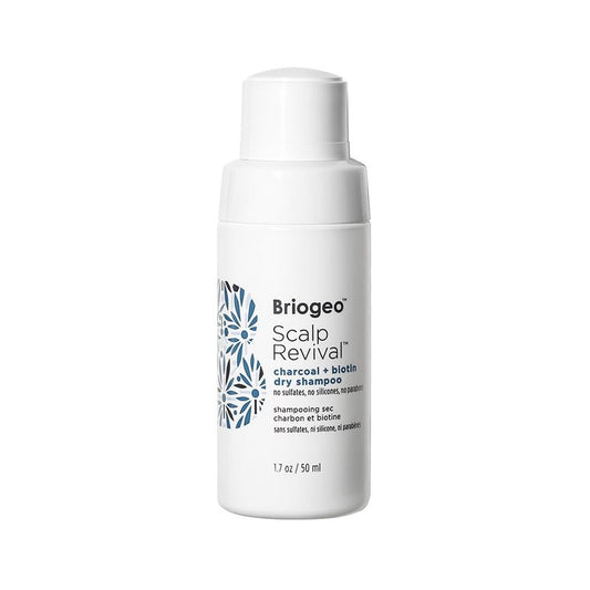 Briogeo Scalp Revival Charcoal + Biotin Dry Shampoo | Non-Aerosol Powder for Oily Roots | Detoxifying Dry Shampoo for All Hair Types | Vegan & Cruelty Free | 1.7 oz.