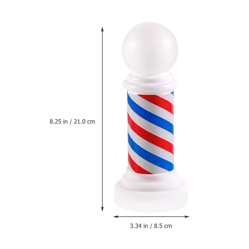 FRCOLOR Barber Equipment Emblems Barber Light Hair Salon Pole Salon Be in Business Sign Pole Light Lamp Plug in Night to Rotate Plastic White