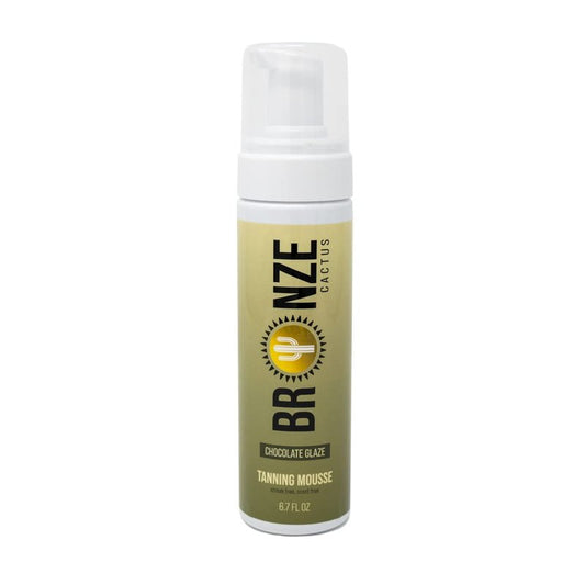 Bronze Cactus Chocolate Glaze Self-Tanning Mousse – Rich Medium Bronzed Foam | Streak-Free, Non-Sticky, Unscented | Instant Dark Chocolate Glow for Face & Body, With Natural Colour-Fix Technology