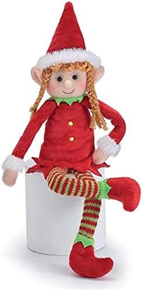 Burton+Burton Plush Christmas Elf Dolls - Adorable Boy & Girl Designs for Holiday Decor