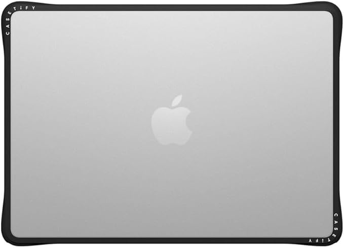 CASETiFY Impact MacBook Air 13.6" (M2-M5) Case [Cushioned Impact Corners/Scratch-Resistant/Anti-Slip Grip] - Clear Black