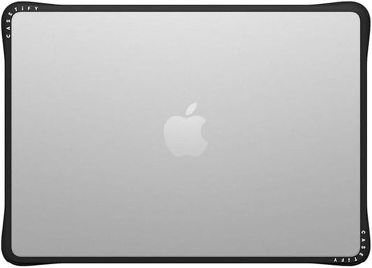 CASETiFY Impact MacBook Air 13.6" (M2-M5) Case [Cushioned Impact Corners/Scratch-Resistant/Anti-Slip Grip] - Clear Black