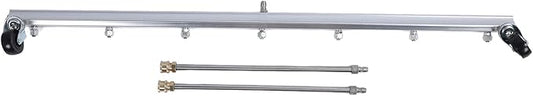 Pressure Washer Cleaner Stainless Steel 39.37inch Heavy Duty Water Broom with 1/4inch Quick Connector for Household Business Cleaning Surface Debris Removal (for Floor)