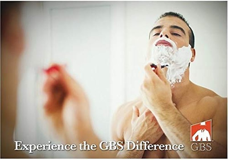 G.B.S Double Edge Safety Razor - Short Rubber Handle with Leather Travel Case | 20 Blades Included