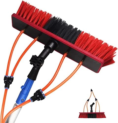 Water Fed Telescopic Window Cleaning Pole with 50CM Brush Head Extendable Cleaner for Conservatory Roof Photovoltaic Panel and Trucks Roof Cleaning Tools Window Cleaner K
