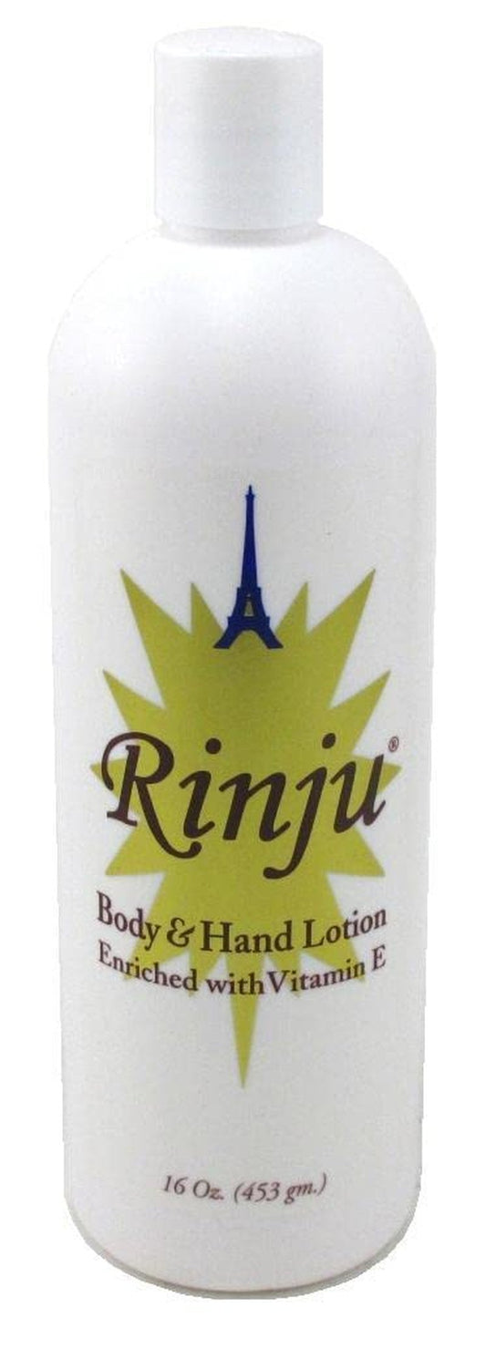 Rinju Body & Hand Lotion 16 Ounce Enriched with Vitamin-E (Pack of 2)