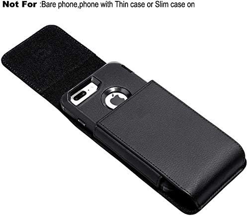 Yuzihan Fit for iPhone 13 Mini 12 Mini iPhone SE 2020 iPhone 8 7 6S 6 Belt Holster Premium Leather with Belt Clip Loop Fit with Defender Case Protective Armor Battery Case On