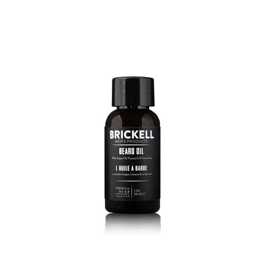 Brickell Men's Beard Oil for Men, Argan and Jojoba Oil to Strengthen and Soften Hair, With Vitamin E, 1 Ounce, Scented