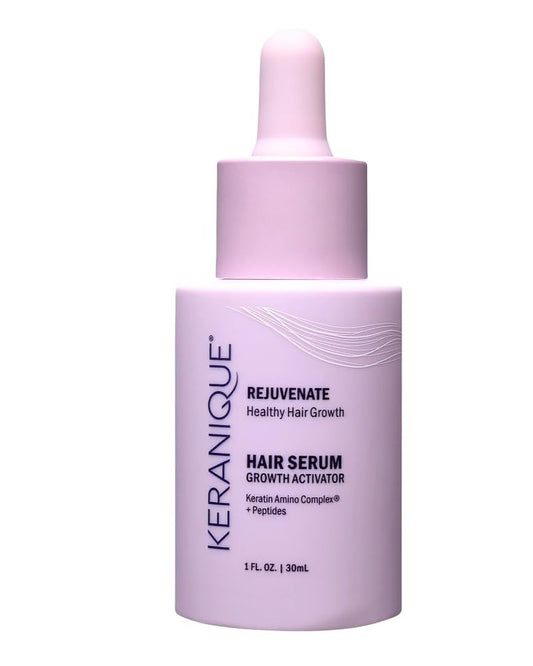 Keranique Overnight Hair Serum - Improves Growth Conditions for Thinning Hair - Hydrates Frizzy and Damaged Hair - Keratin Enriched for Women - 2 oz