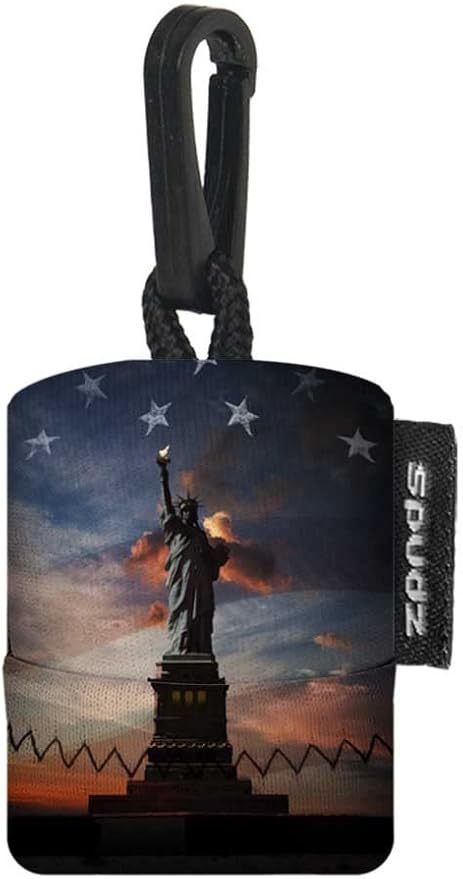 SPUDZ Ultra Microfiber Lens Cleaner with Closeable Bottom – Clip-On Pouch, Washable – for Binoculars, Scopes, Glasses, Screens | Ultra Liberty, 6 x 6 Inch