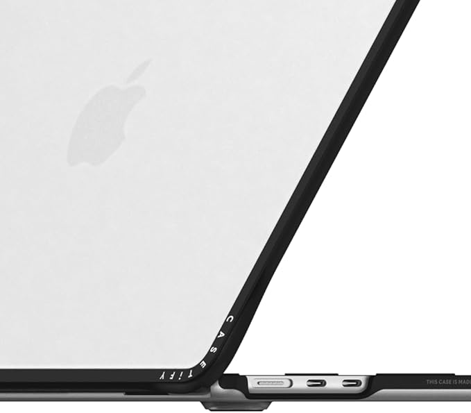 CASETiFY Impact MacBook Air 13.6" (M2-M5) Case [Cushioned Impact Corners/Scratch-Resistant/Anti-Slip Grip] - Under The Sea - Clear Black