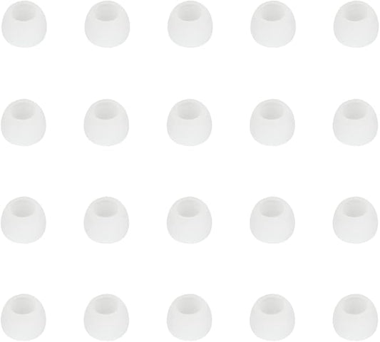 WKYMY Silicone Small Replacement Earbud Tips Eartips for in- Ear Headphones Rubber Tips Earbud Replacement Earbuds Cap 10 Pairs (White)