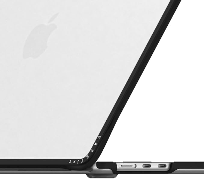 CASETiFY Impact MacBook Air 15" (M2-M5) Case [Cushioned Impact Corners/Scratch-Resistant/Anti-Slip Grip] - Groovy Clear - Clear Black