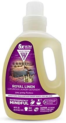 Hiketron Royal Linen Liquid Laundry Detergent, 5x Ultra Concentrated, Tough Stains Remover, Long Lasting Scent (40 Fl Oz, Pack of 1)
