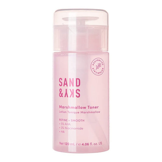 Sand & Sky Australian Essentials Brightening Toner with Niacinamide & Glycolic Acid - Marshmallow Extract Essence, Exfoliates & Strengthens Skin, 4.2 fl oz