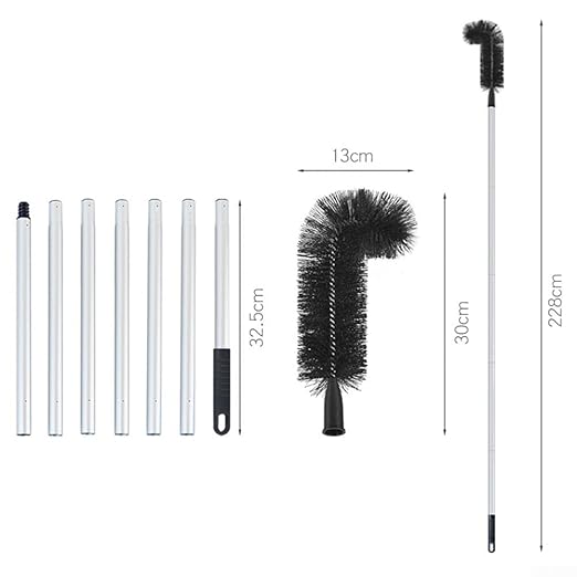 Efficient Roof Dust Removal Brush - Adjustable Gutter Cleaning Tool with Durable PET Bristles (2.28m)(2.28m)