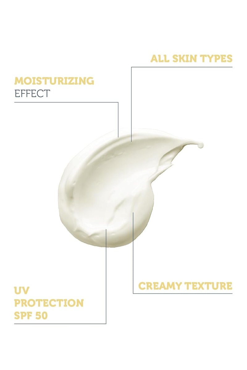 Invisible UV Protection Daily Moisturizer SPF 50+ | Hydrating Hyaluronic Acid & Shea Butter - Anti-Aging for All Skin Types (1.69 fl. oz)