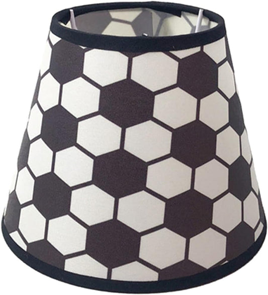 Uonlytech Fabric Lampshade - Soccer Pattern Small Linen Lamp Shade for Home & Bedroom Lighting
